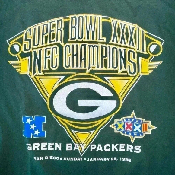 1998 Super Bowl Green Bay Packers T Shirt | Hunter Green | XL - Picture 1 of 3